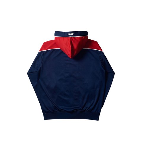 Palace PIPELINE HOODED TRACK JACKET NAVY / RED - Colorway