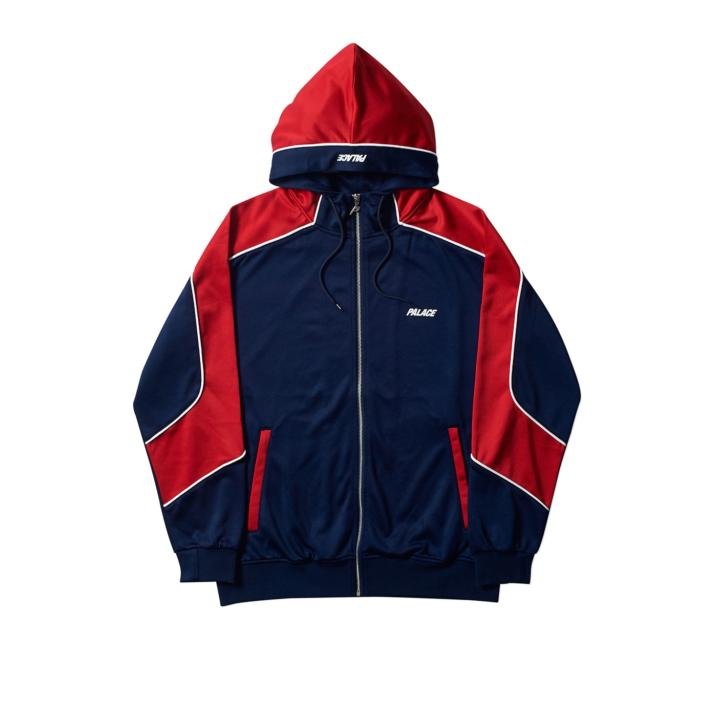 PIPELINE HOODED TRACK JACKET NAVY / RED