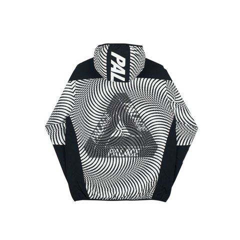 Palace SWIRL HOOD JACKET BLACK / WHITE - Colorway