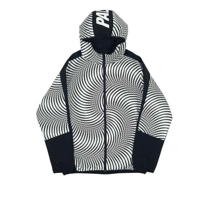 SWIRL HOOD JACKET BLACK / WHITE