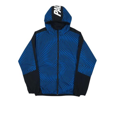SWIRL HOOD JACKET BLUE / BLACK