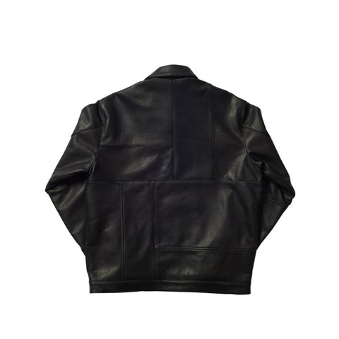 Palace LEATHER PANEL JACKET BLACK - Colorway