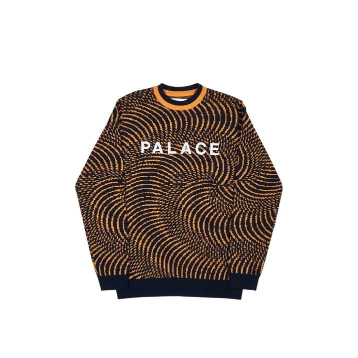 SWIRLY WURLY KNIT BLACK / ORANGE