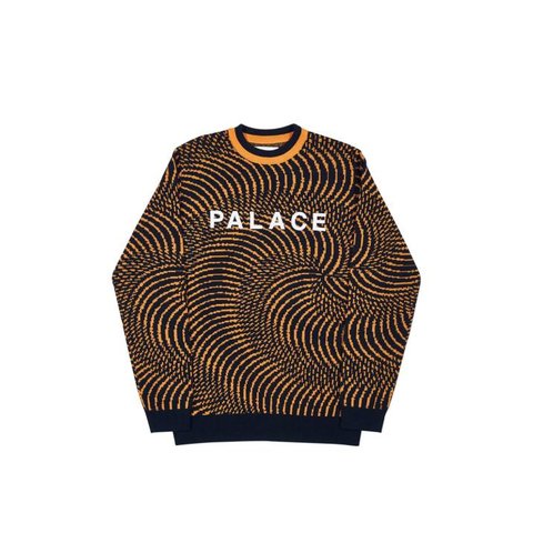 SWIRLY WURLY KNIT BLACK / ORANGE