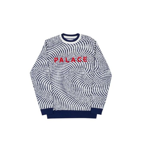 SWIRLY WURLY KNIT NAVY / WHITE