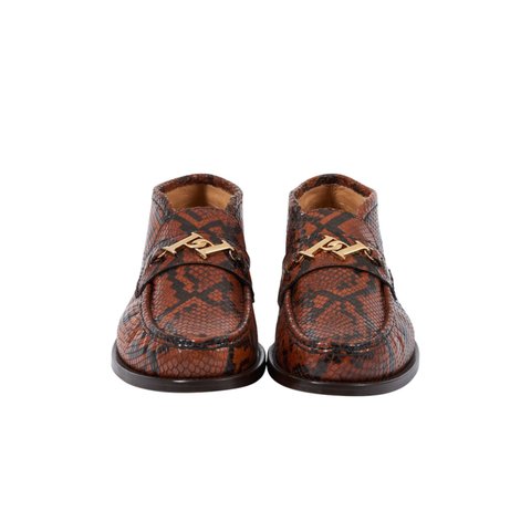 Palace PALACE LOAFER MID DARK BROWN SNAKE PRINT - Colorway