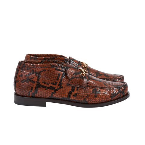 Palace PALACE LOAFER MID DARK BROWN SNAKE PRINT - Colorway