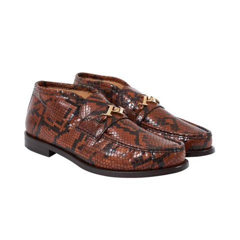 Palace PALACE LOAFER MID DARK BROWN SNAKE PRINT