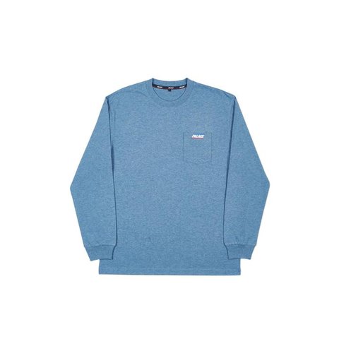 Palace BASICALLY A POCKET LONGSLEEVE BLUE MARL