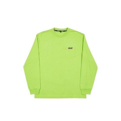 BASICALLY A POCKET LONGSLEEVE LIME GREEN