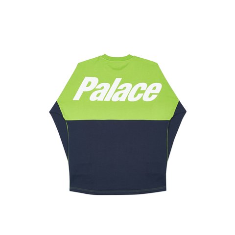 Palace SPLITTER LONGSLEEVE LIME GREEN / NAVY - Colorway