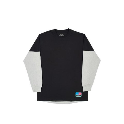 Palace SPLITTER LONGSLEEVE BLACK / GREY MARL