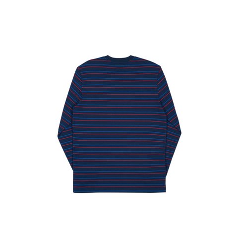 Palace BASICALLY A STRIPE LONGSLEEVE NAVY - Colorway