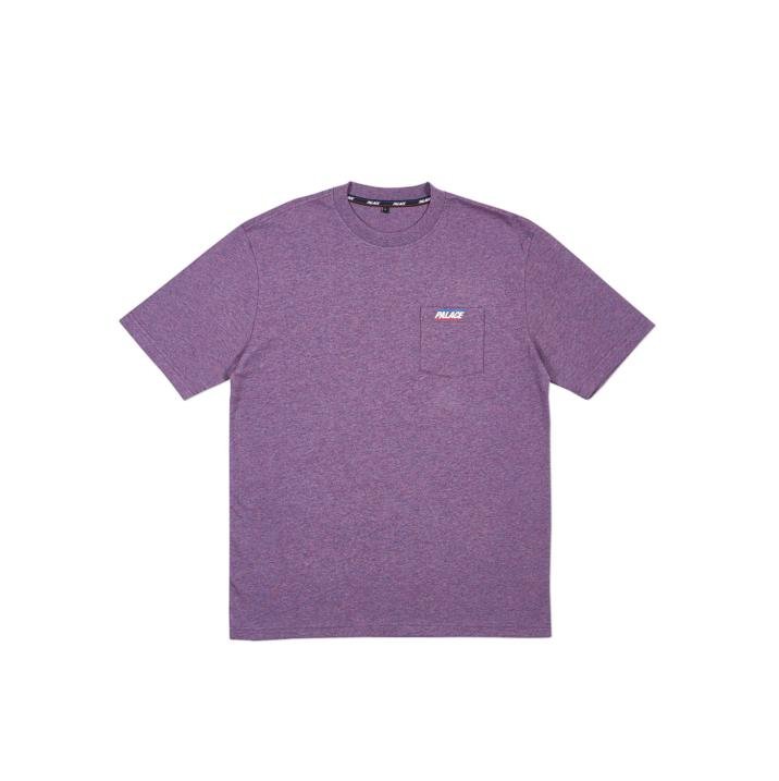 BASICALLY A POCKET T-SHIRT PURPLE MARL
