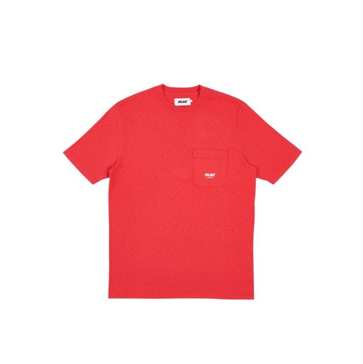 SLUB POCKET T-SHIRT RED