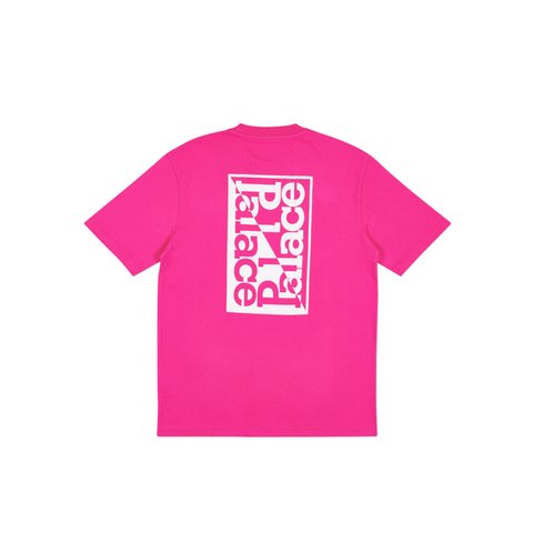 Palace SPLIT T-SHIRT HOT PINK - Colorway