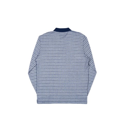 Palace CHECKER ZIP TOP NAVY / WHITE - Colorway