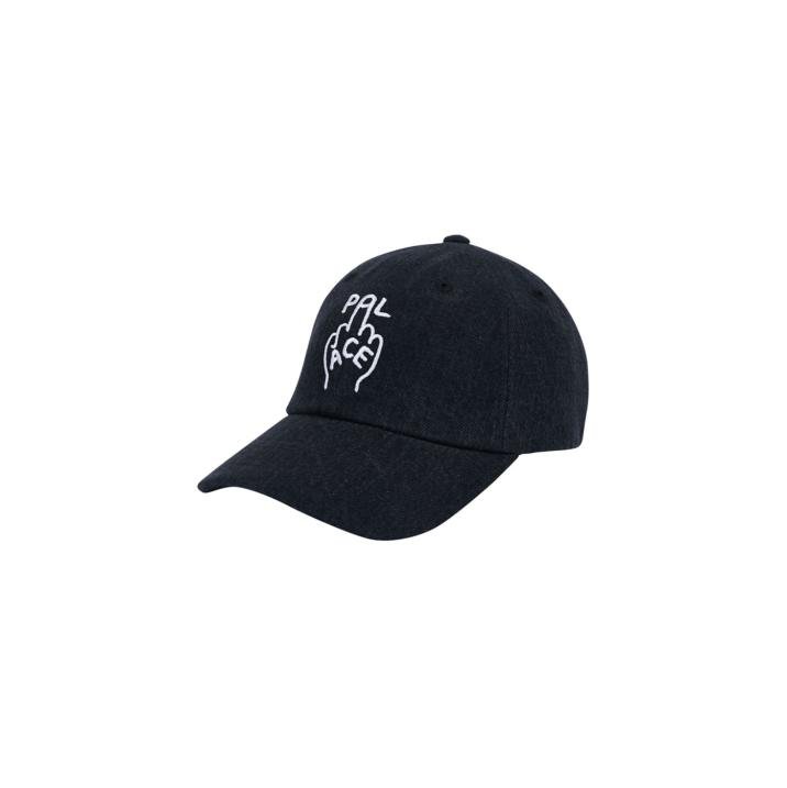 FINGER UP 6-PANEL BLACK STONEWASH