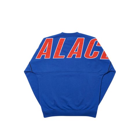 Palace JUMBO DROP CREW BLUE - Colorway
