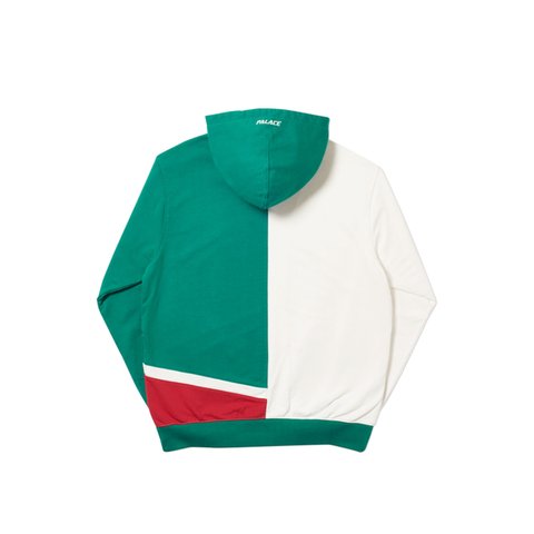 FLAGGO ZIP HOOD WHITE / GREEN / RED