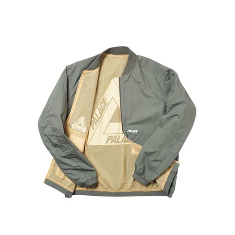Palace REVERSIBLE OVERLAY BOMBER OLIVE - Colorway