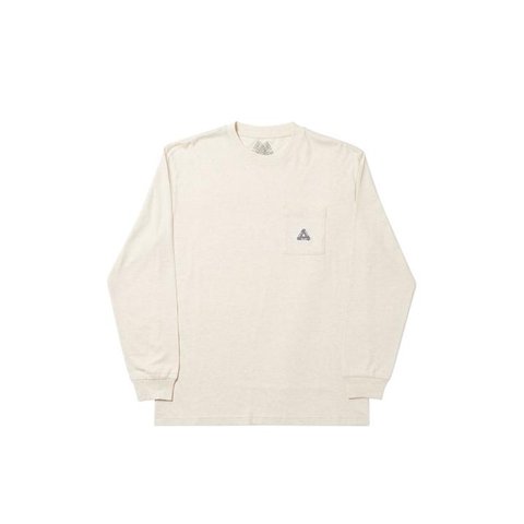 Palace SOFAR POCKET LONGSLEEVE T-SHIRT OATMEAL MARL