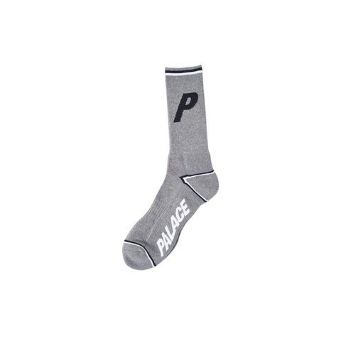P TIP SOCK GREY MARL
