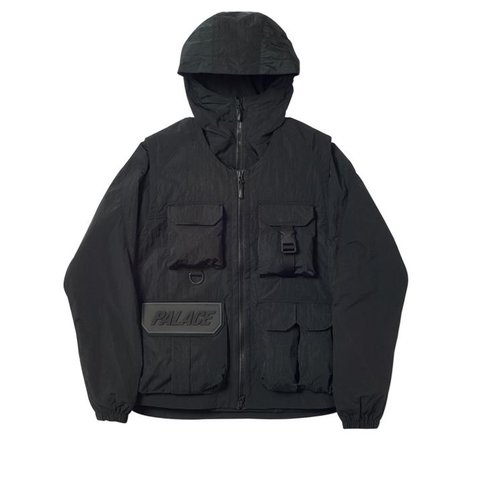 UTILITY IRIDESCENT JACKET + VEST BLACK