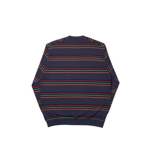 Palace POCKET STRIPE CREW BLACK / ORANGE - Colorway