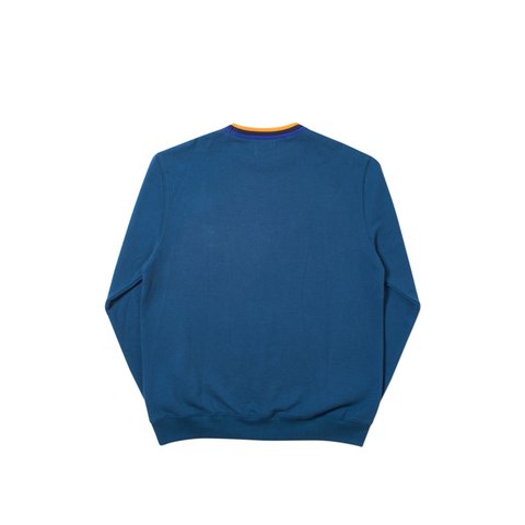 Palace TRIPPER RIB CREW BLUE - Colorway