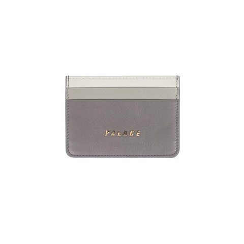 Palace LEATHER CARD HOLDER GREY