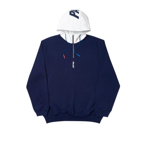 Palace TWILL 1/4 HOOD NAVY