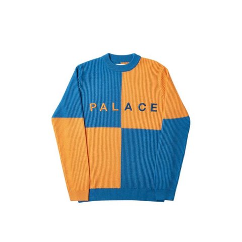 BATTON-BERG KNIT ORANGE / BLUE