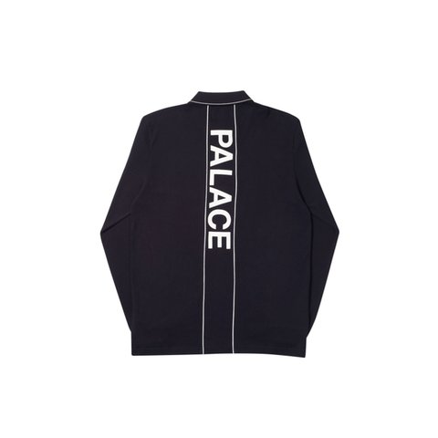 Palace LINER LONGSLEEVE POLO BLACK - Colorway