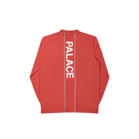 Palace LINER LONGSLEEVE POLO RED - Colorway