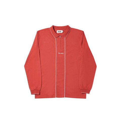 Palace LINER LONGSLEEVE POLO RED