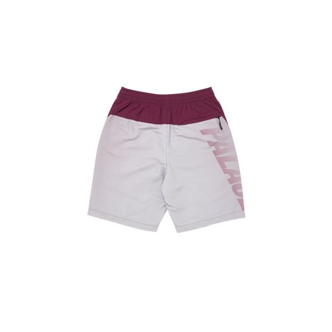 Palace D. FADE SHELL SHORTS GREY / BURGUNDY - Colorway