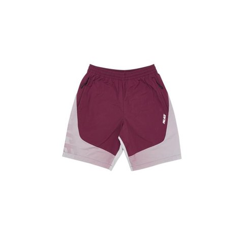 Palace D. FADE SHELL SHORTS GREY / BURGUNDY