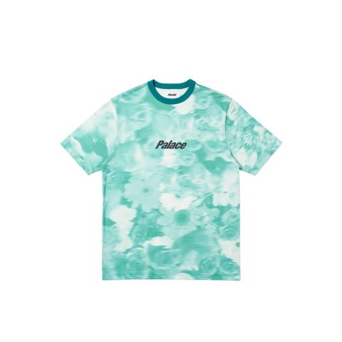 BLURRY FLOWER RINGER T-SHIRT GREEN