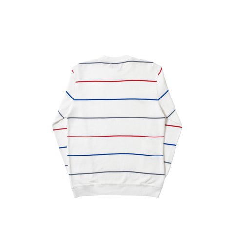 Palace WAFFLER STRIPE CREW WHITE - Colorway
