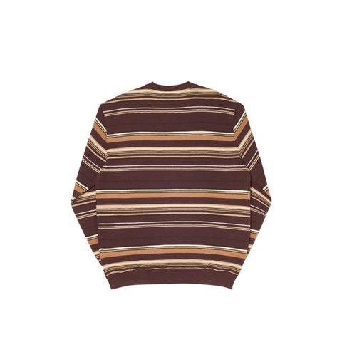 Palace TRIM RIB CREW BROWN - Colorway
