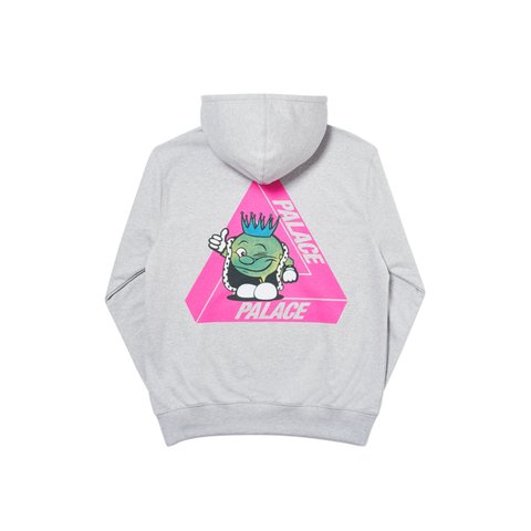 Palace TRI-SMILER HOOD GREY MARL - Colorway