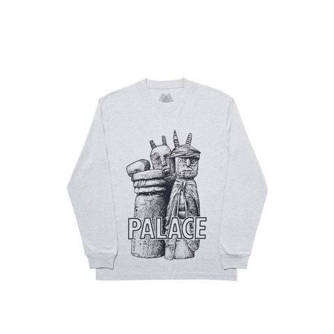 Palace WINZ LONGSLEEVE GREY MARL