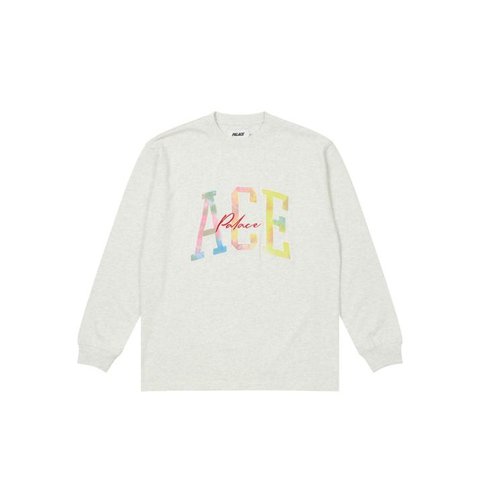 Palace ACE LONGSLEEVE GREY MARL