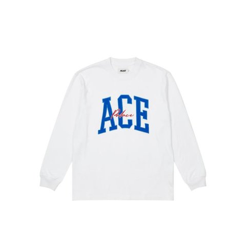 Palace ACE LONGSLEEVE WHITE