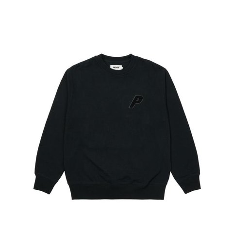 P-3 CHENILLE CREW BLACK