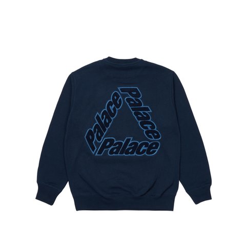 Palace P-3 CHENILLE CREW NAVY - Colorway