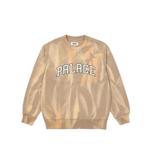 Palace TRY-DYE CREW BEIGE / WHITE