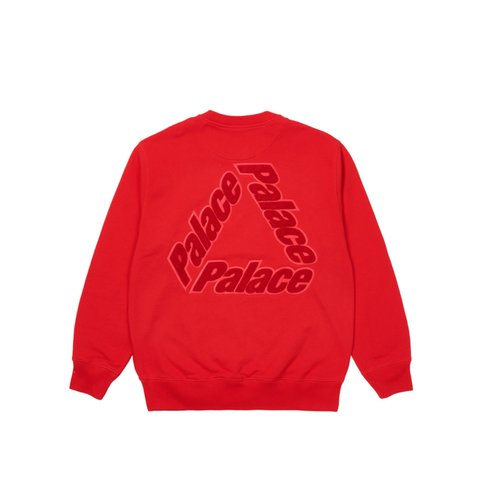 Palace P-3 CHENILLE CREW RED - Colorway