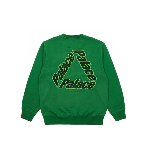 Palace P-3 CHENILLE CREW GREEN - Colorway
